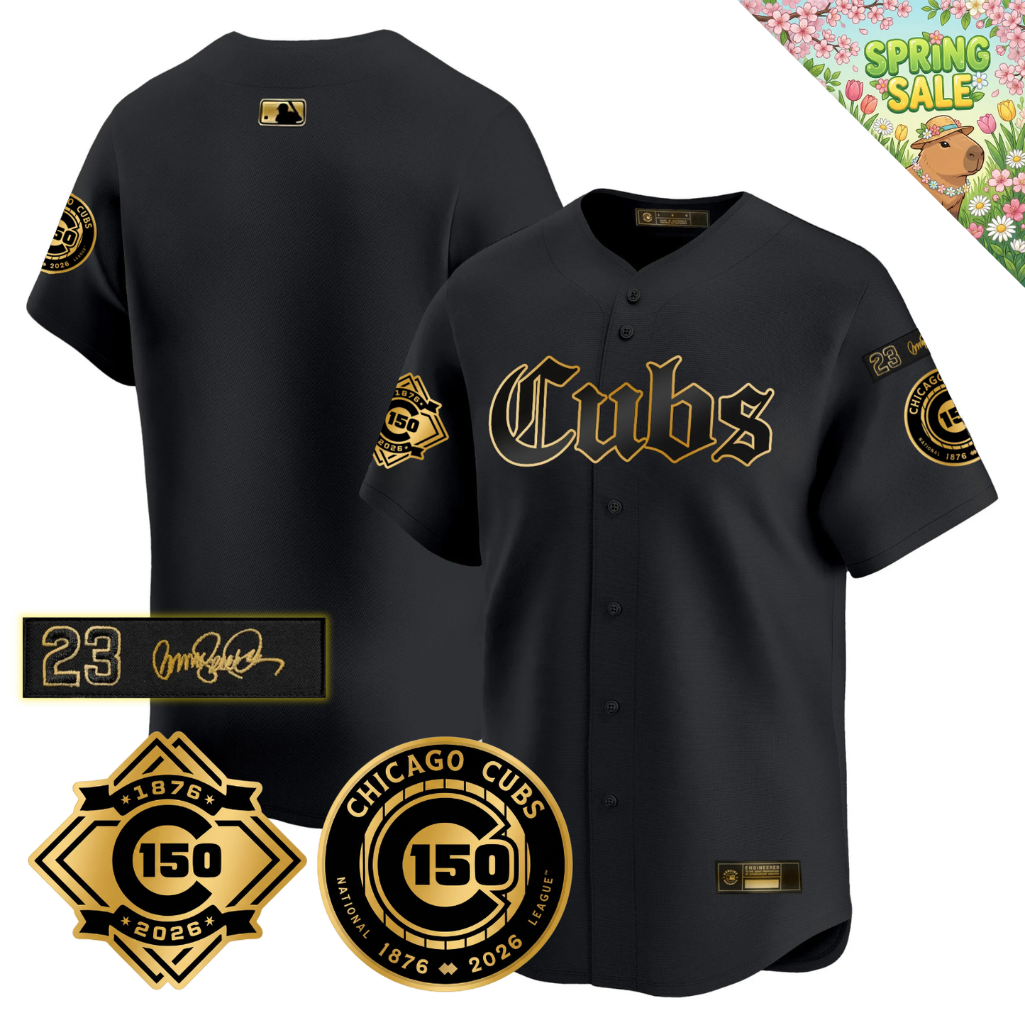 CHC Limited Gothic Gold Jersey - 150th Anniversary & Ryno Tribute Patch - All Stitched