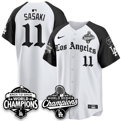 LAD 2025 World Series Champions Vapor Premier Limited Jersey - LA Gothic Edition - All Stitched