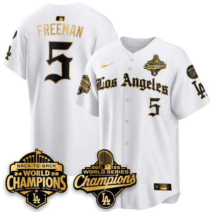 LAD 2025 World Series Champions Vapor Premier Limited Jersey - LA Gothic Edition - All Stitched