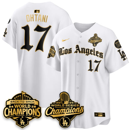 LAD 2025 World Series Champions Vapor Premier Limited Jersey - LA Gothic Edition - All Stitched