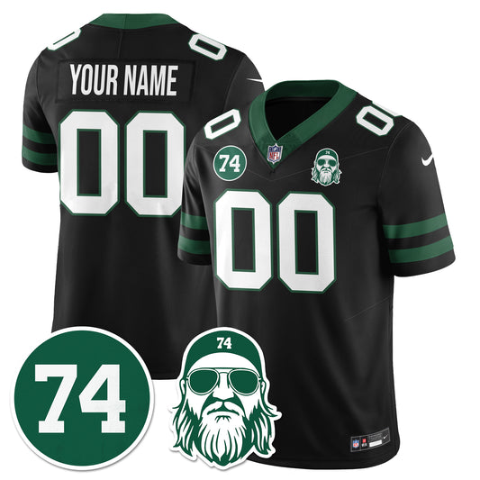 Custom NYJ Vapor Limited Jersey - Nick Mangold Patch - All Stitched