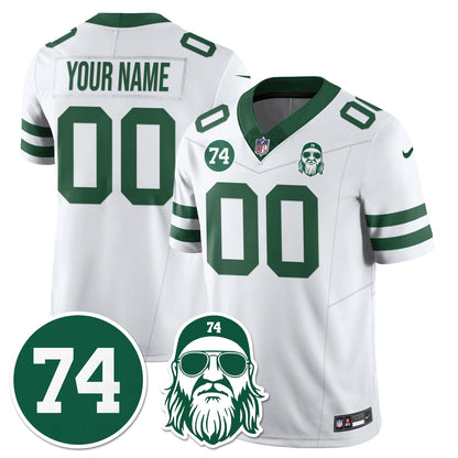 Custom NYJ Vapor Limited Jersey - Nick Mangold Patch - All Stitched