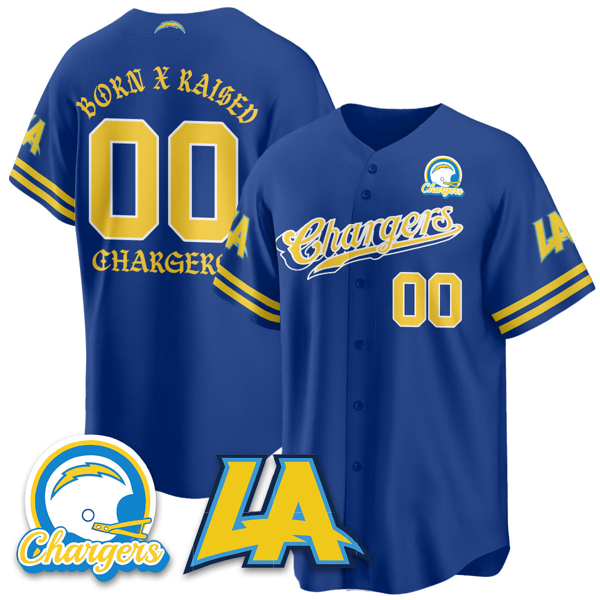 LVG Born x Raised Baseball Jersey - All Stitched