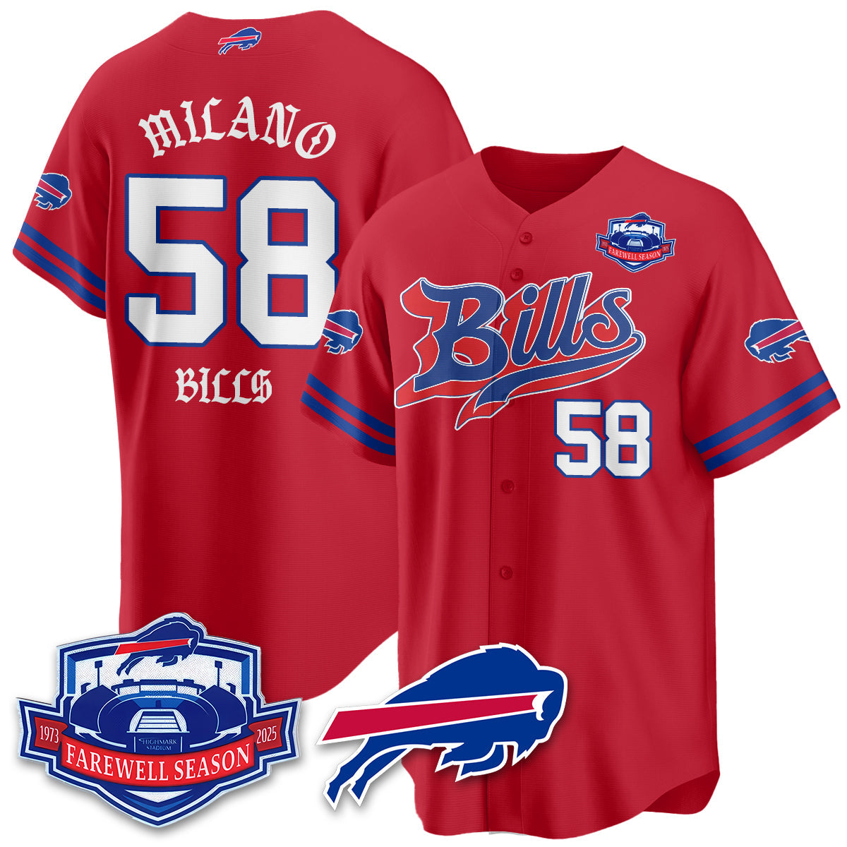 BUF Born x Raised Baseball Jersey - All Stitched