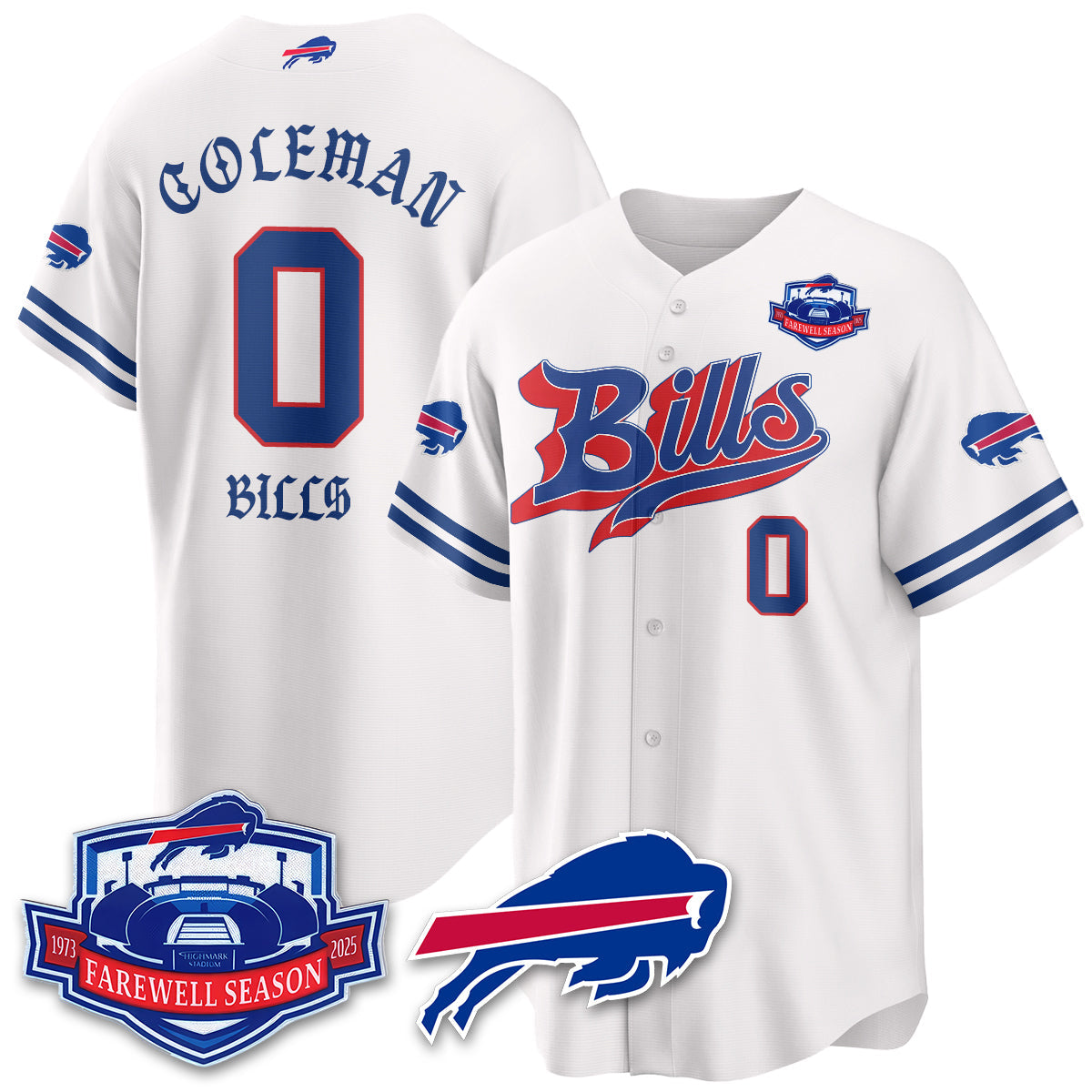 BUF Born x Raised Baseball Jersey - All Stitched