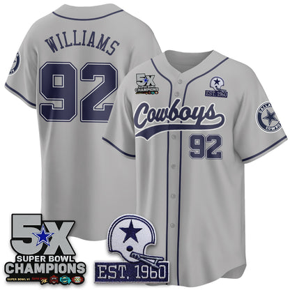 DAL 5-Time Champions Patch Limited Baseball Jersey - All Stitched
