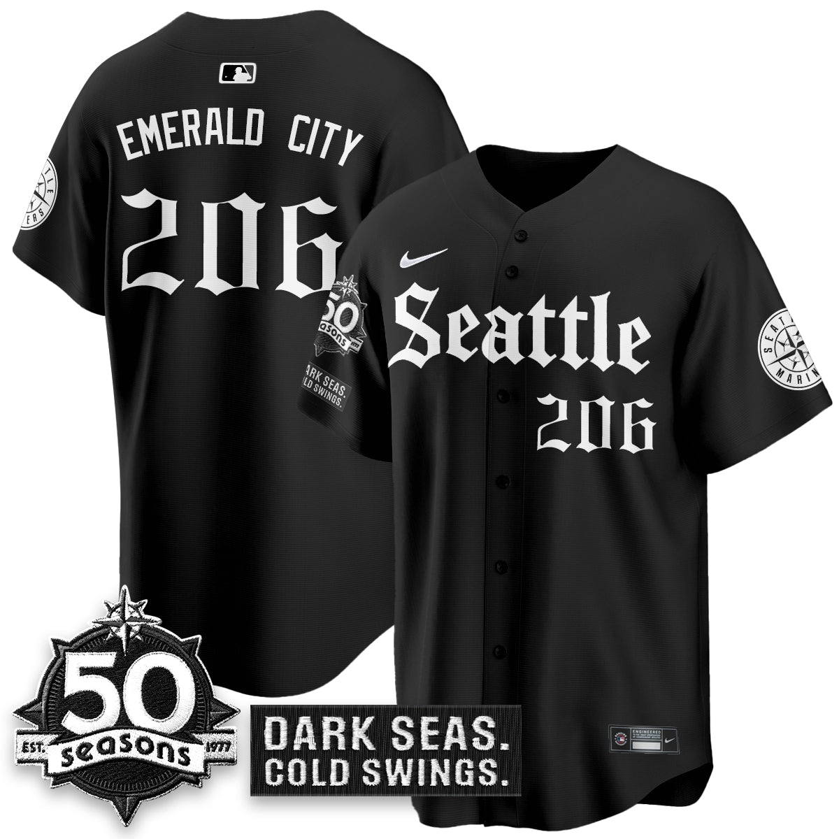 SEA 'Gothic Edition' Vapor Premier Limited Jersey - 50th Anniversary - All Stitched