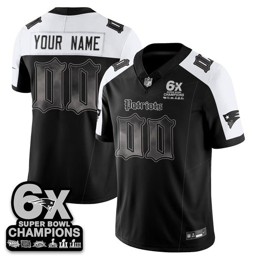 Custom NE 'Dark Gothic' Vapor Limited Jersey - 6-Time Champions - All Stitched
