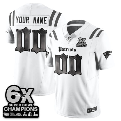 Custom NE 'Dark Gothic' Vapor Limited Jersey - 6-Time Champions - All Stitched