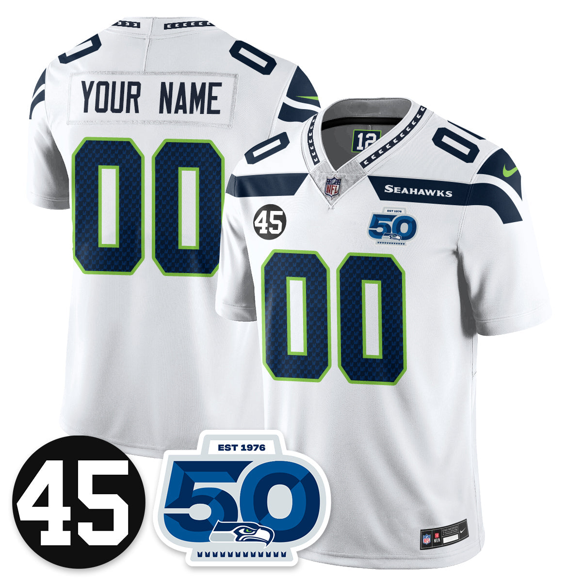 Seattle Seahawks Vapor Limited Custom Jersey - Honor Kenny Easley - All Stitched