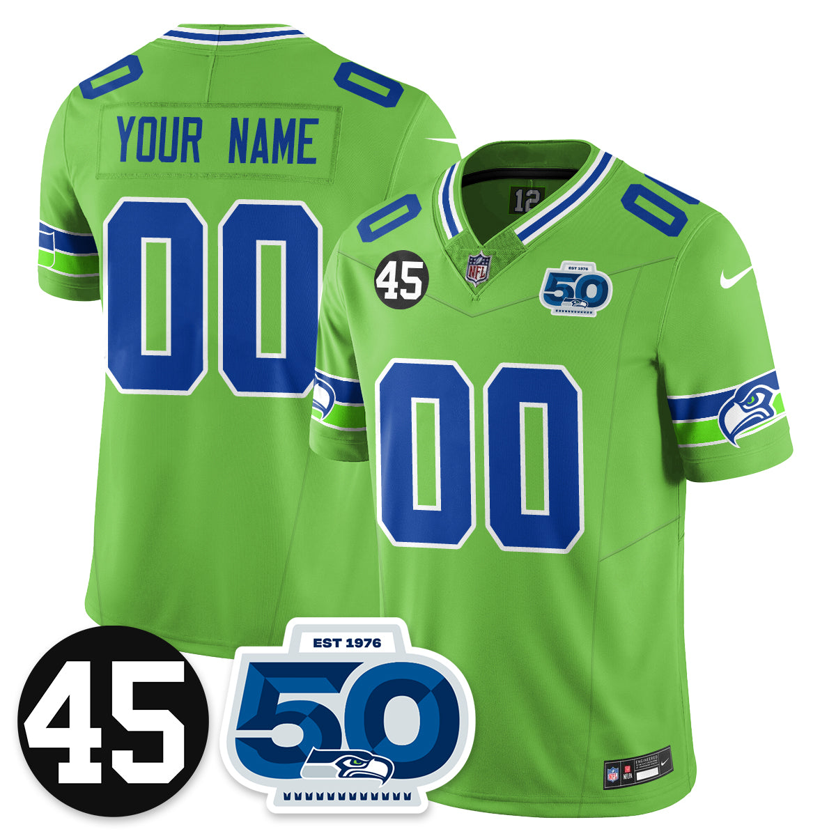 CustomSEA Vapor Limited Jersey - Honor Kenny Easley - All Stitched