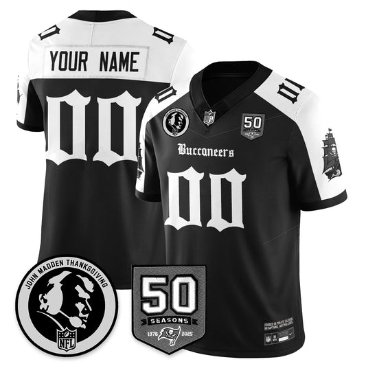 Custom TB Gothic Vapor Limited Jersey - John Madden Patch - All Stitched