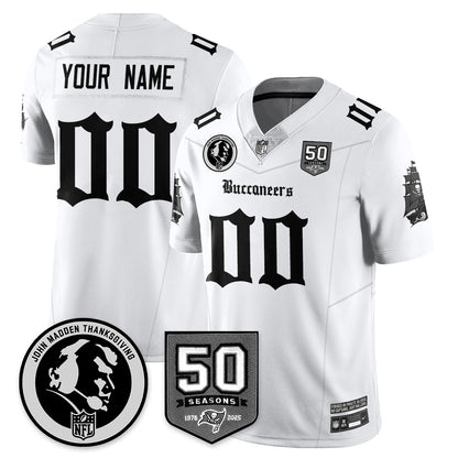 Custom TB Gothic Vapor Limited Jersey - John Madden Patch - All Stitched