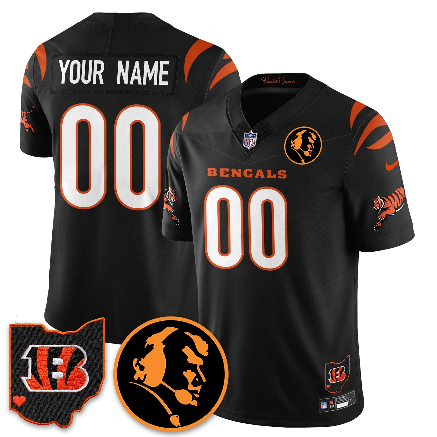 Custom CIN Vapor Limited Jersey - John Madden Patch - All Stitched