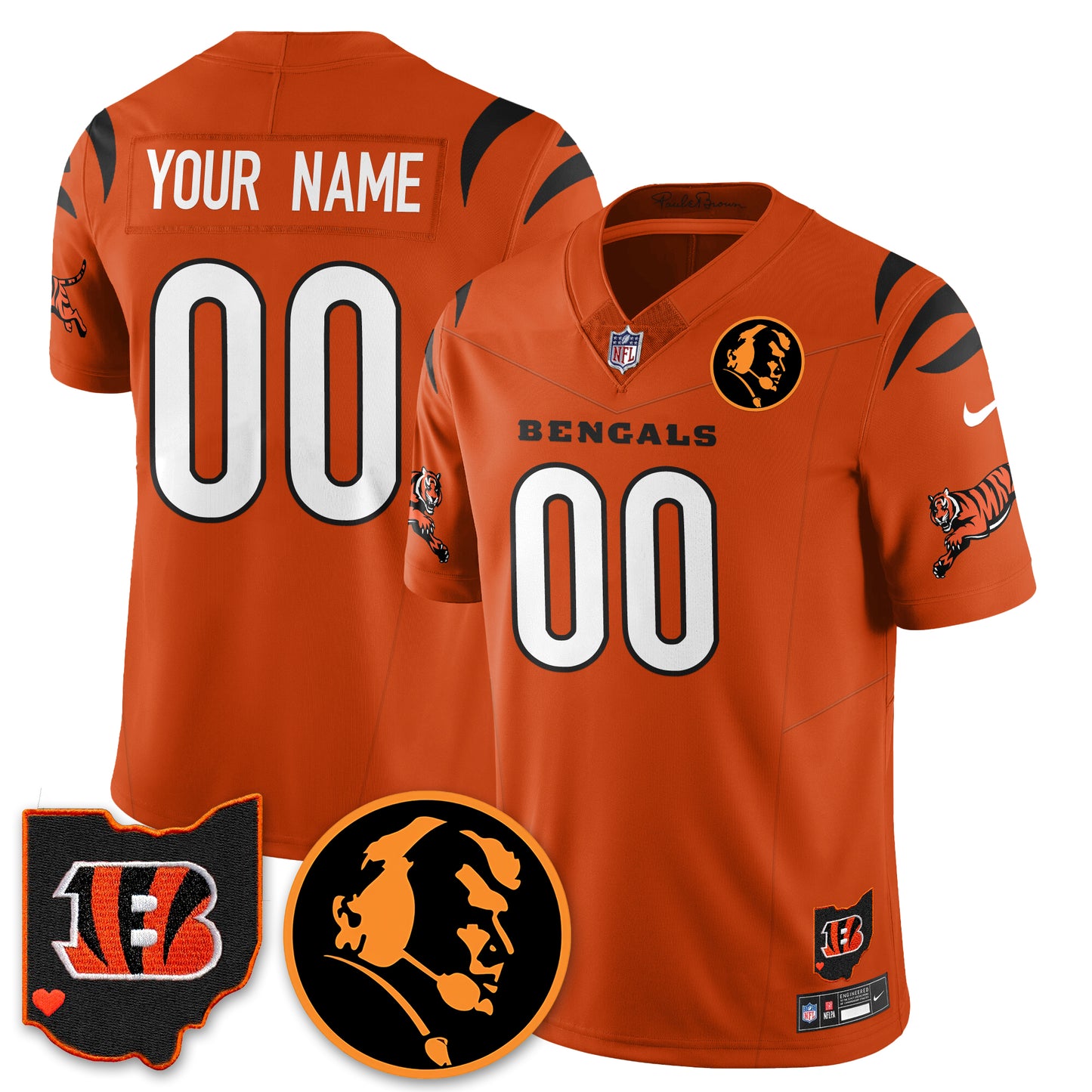 Custom CIN Vapor Limited Jersey - John Madden Patch - All Stitched