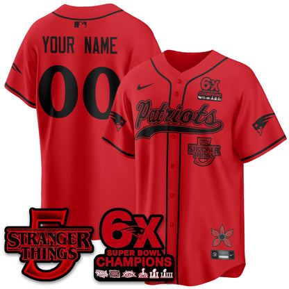 Custom NE Stranger Things Vapor Limited Baseball Jersey - All Stitched