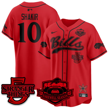 BUF Stranger Things Vapor Limited Baseball Jersey - All Stitched