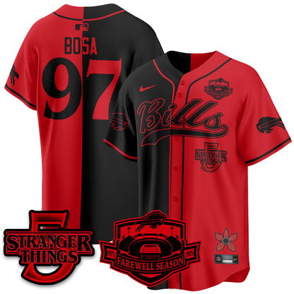 BUF Stranger Things Vapor Limited Baseball Jersey - All Stitched