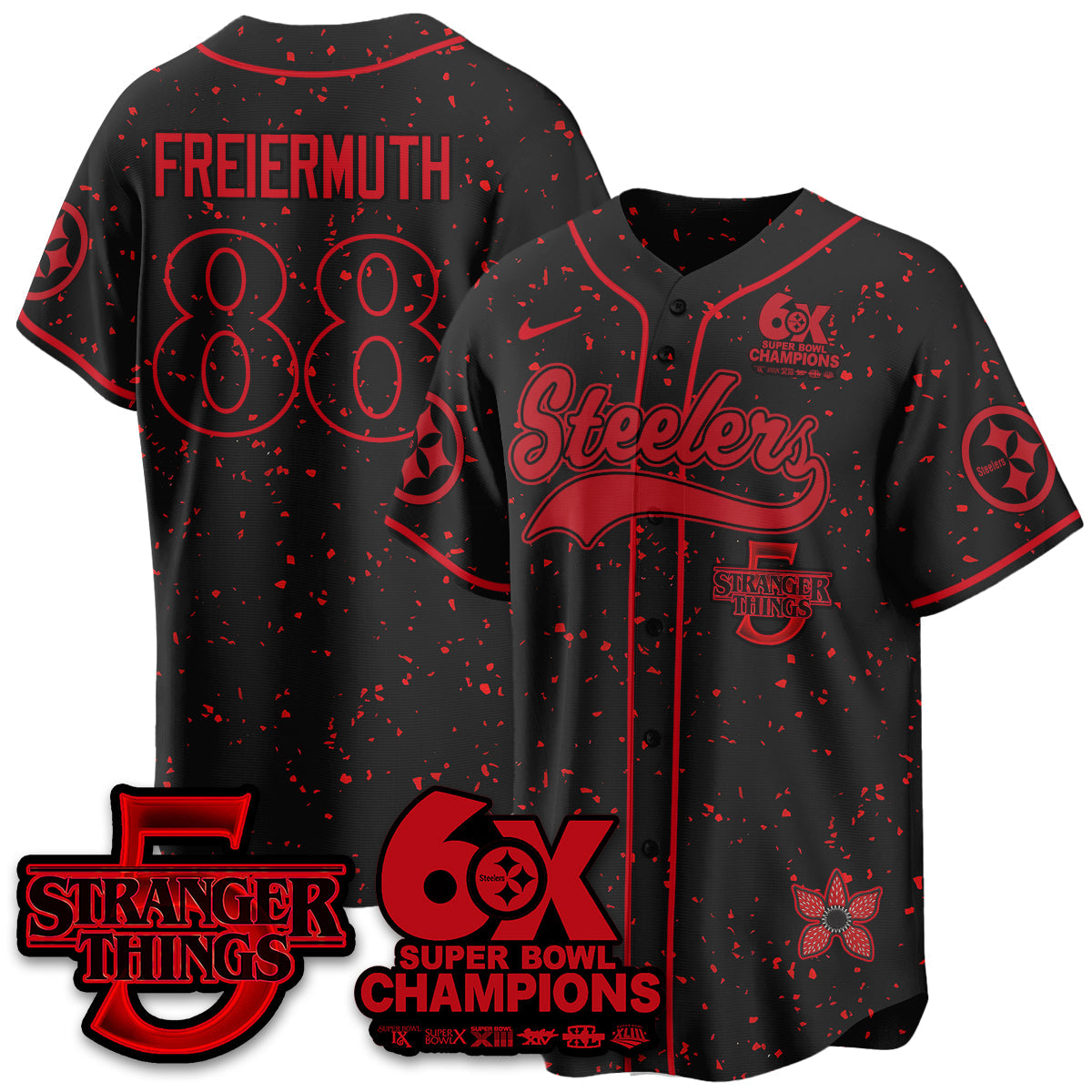 PIT Stranger Things Vapor Limited Baseball Jersey - All Stitched