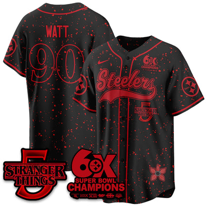 PIT Stranger Things Vapor Limited Baseball Jersey - All Stitched