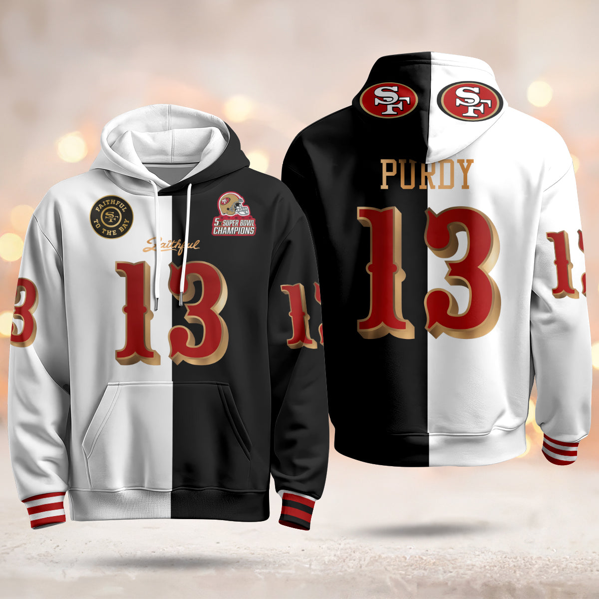 SF Rivalries 5x Champions & Faithful To The Bay Vapor Limited Hoodie - Stitched