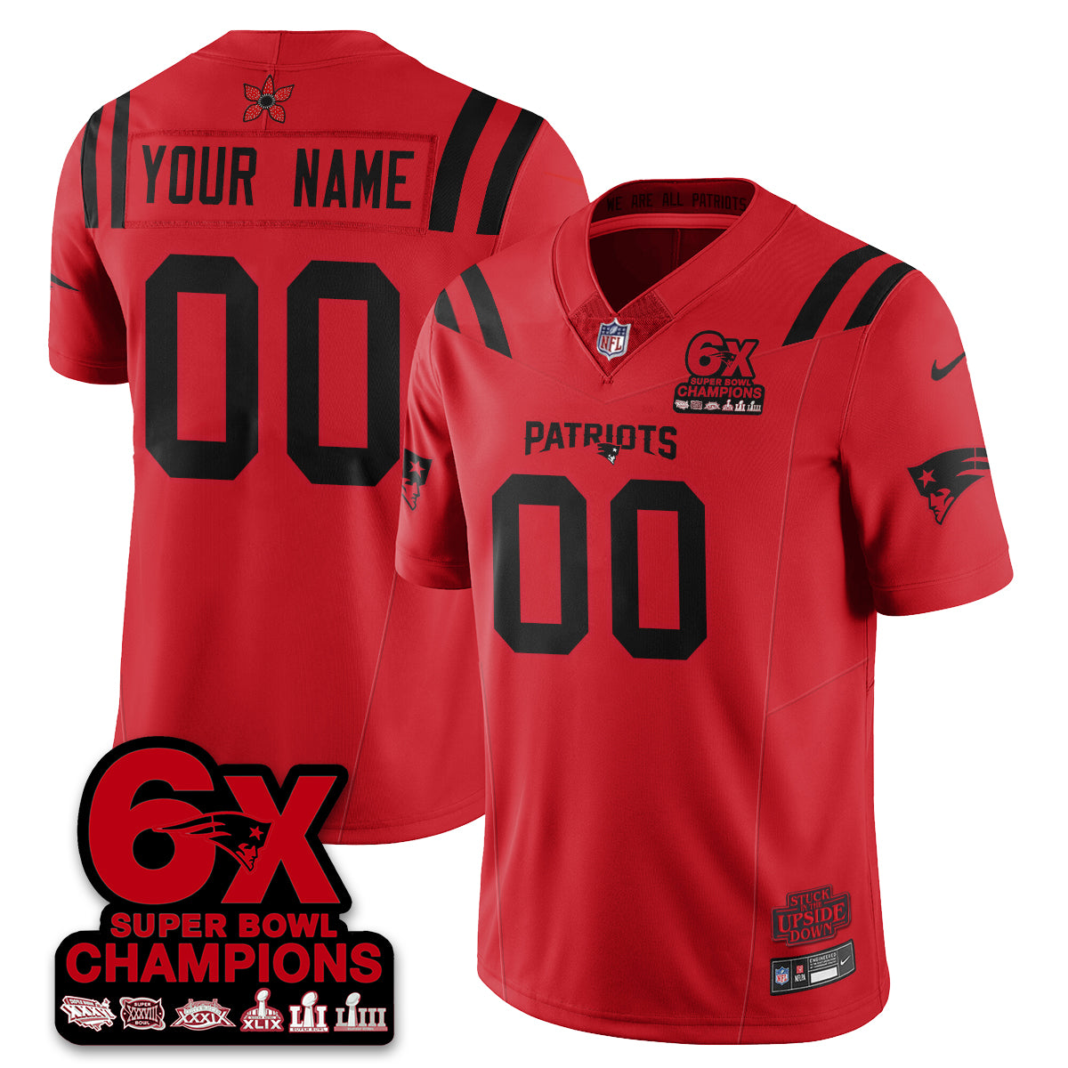 Custom NE 'Stranger Things Edition' Vapor Limited Jersey - All Stitched