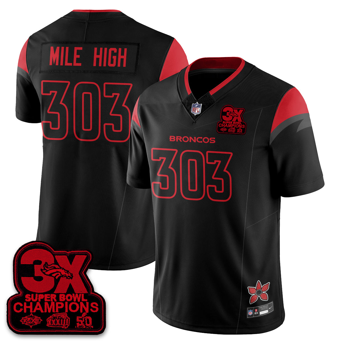 DEN 'Stranger Things Edition' Vapor Limited Jersey - All Stitched