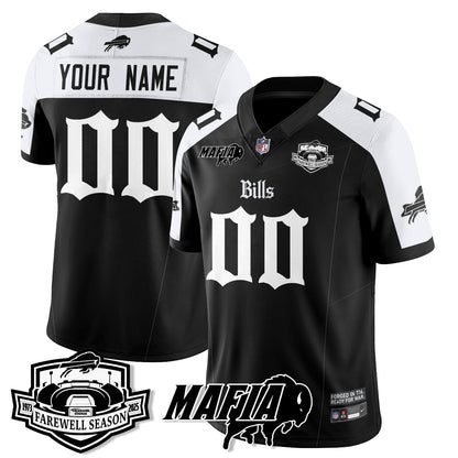 BUF Mafia Gothic Vapor Limited Custom Jersey - Farewell Highmark Patch - All Stitched
