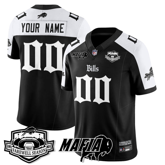 BUF Mafia Gothic Vapor Limited Custom Jersey - Farewell Highmark Patch - All Stitched