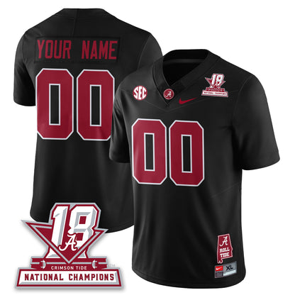 Custom BAMA 18x-Time National Champions Vapor Limited Jersey - All Stitched