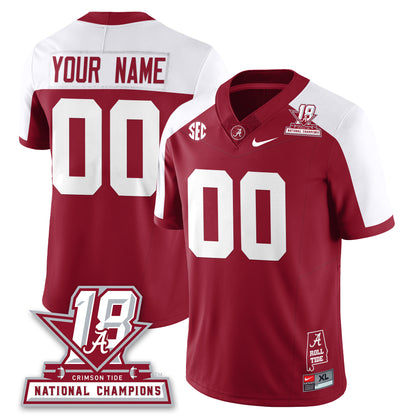 Custom BAMA 18x-Time National Champions Vapor Limited Jersey - All Stitched