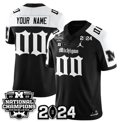 Custom MICH Gothic 2023 National Champions Vapor Limited Football Jersey - All Stitched (Copy)