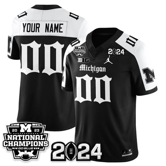 Custom MICH Gothic 2023 National Champions Vapor Limited Football Jersey - All Stitched (Copy)
