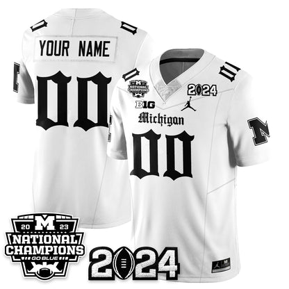 Custom MICH Gothic 2023 National Champions Vapor Limited Football Jersey - All Stitched (Copy)
