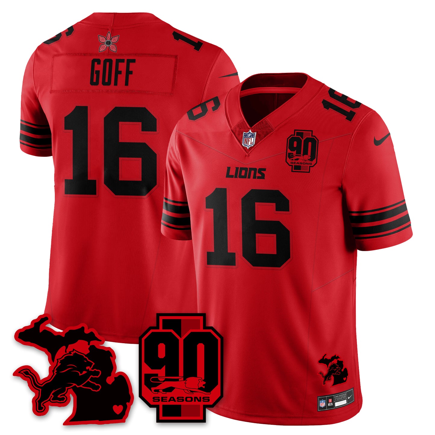 DET 'Stranger Things Edition' Vapor Limited Jersey - All Stitched