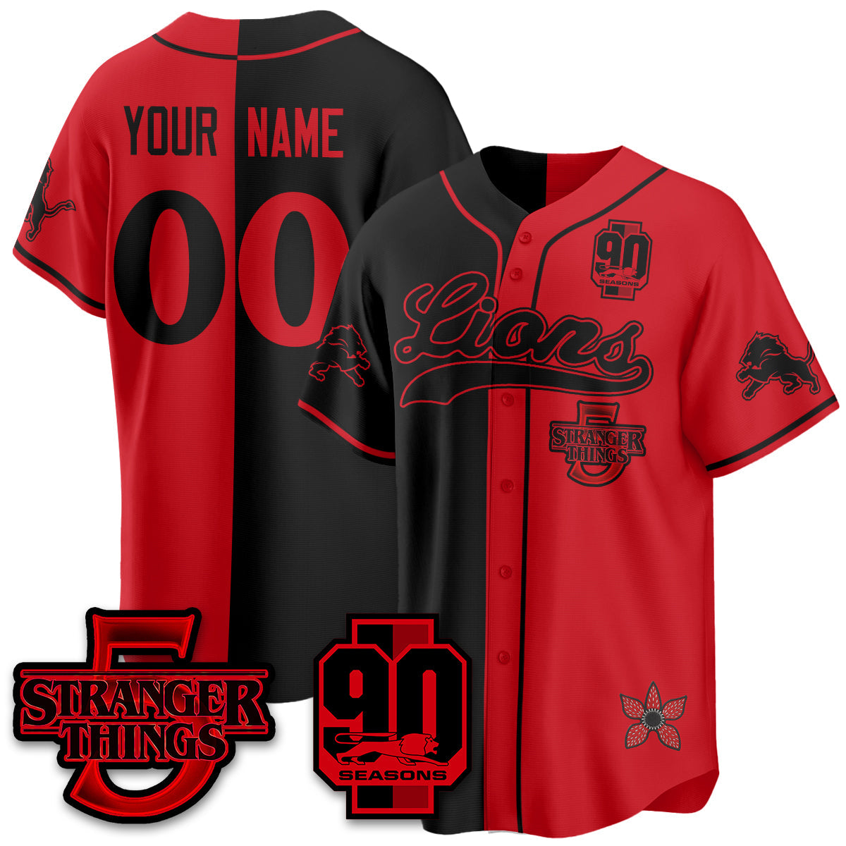 DET 'Stranger Things Edition' Vapor Limited Baseball Jersey - All Stitched