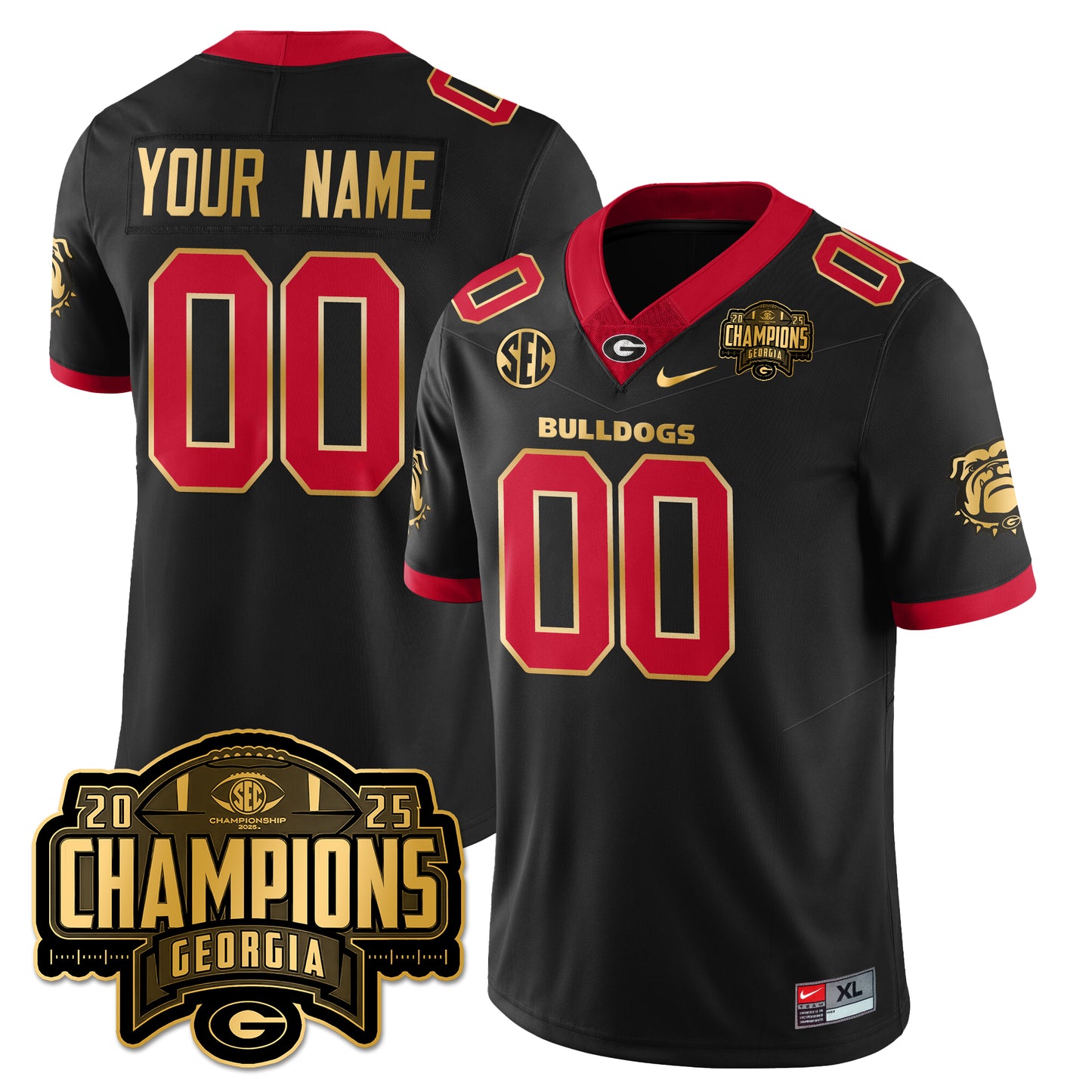 Custom UGA Vapor Limited Jersey - SEC Football Champions - All Stitched