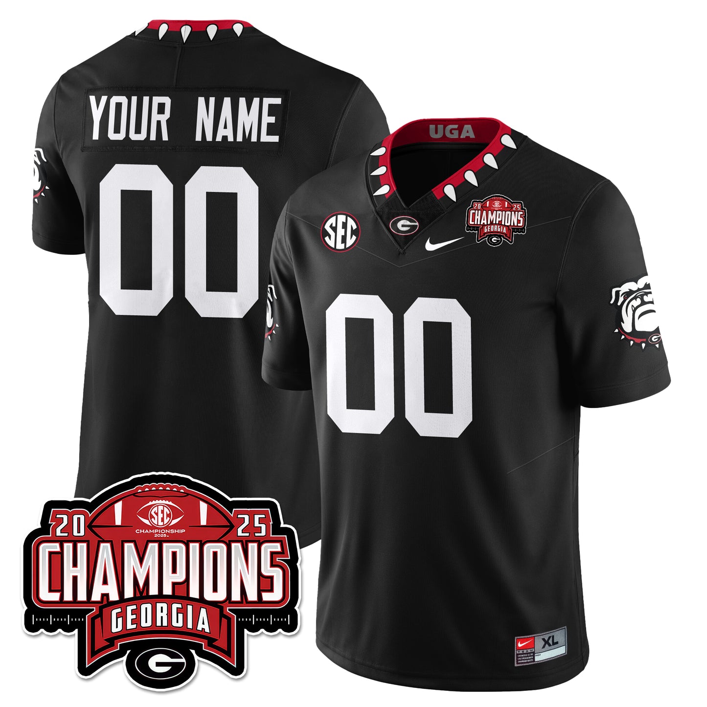 Custom UGA Vapor Limited Jersey - SEC Football Champions - All Stitched