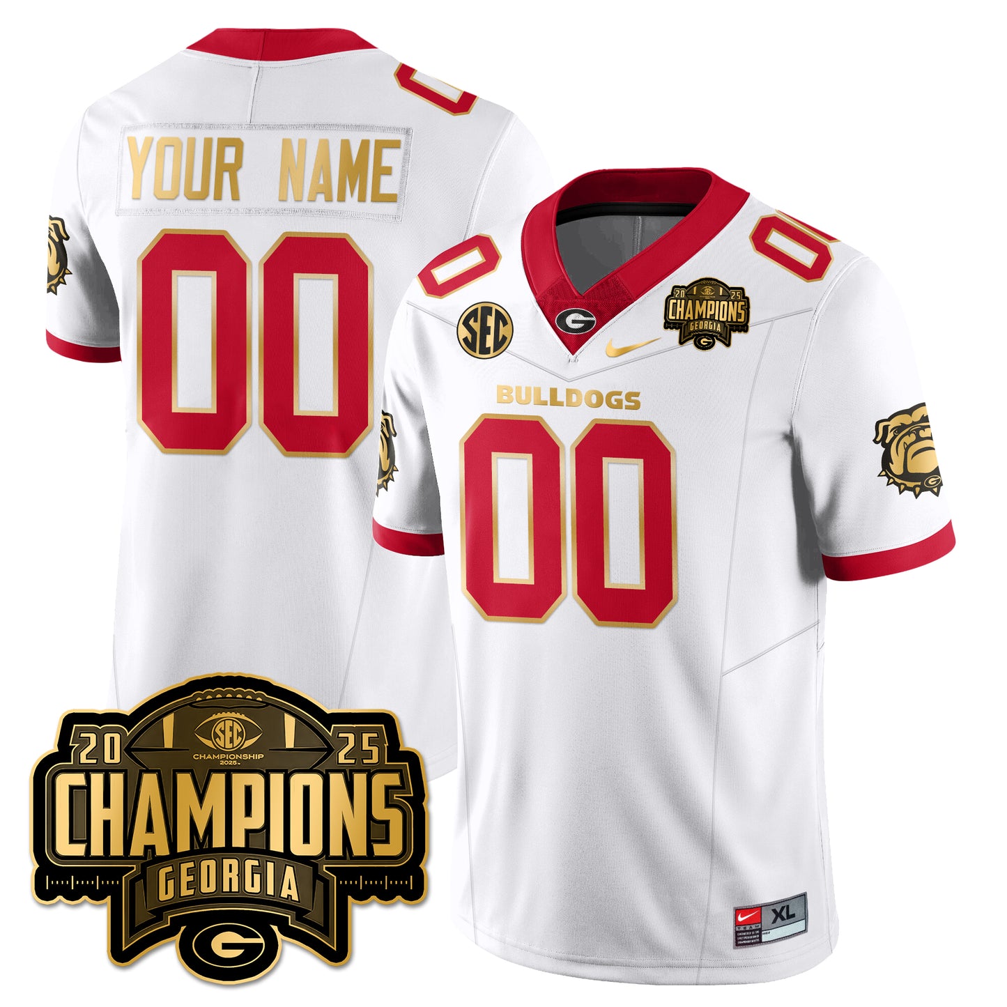 Custom UGA Vapor Limited Jersey - SEC Football Champions - All Stitched