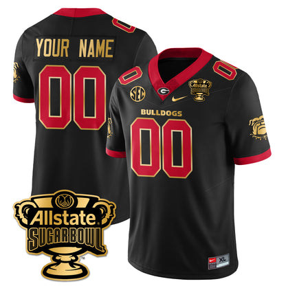 Custom UGA Vapor Limited Football Jersey - Sugar Bowl - All Stitched