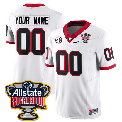 Custom UGA Vapor Limited Football Jersey - Sugar Bowl - All Stitched