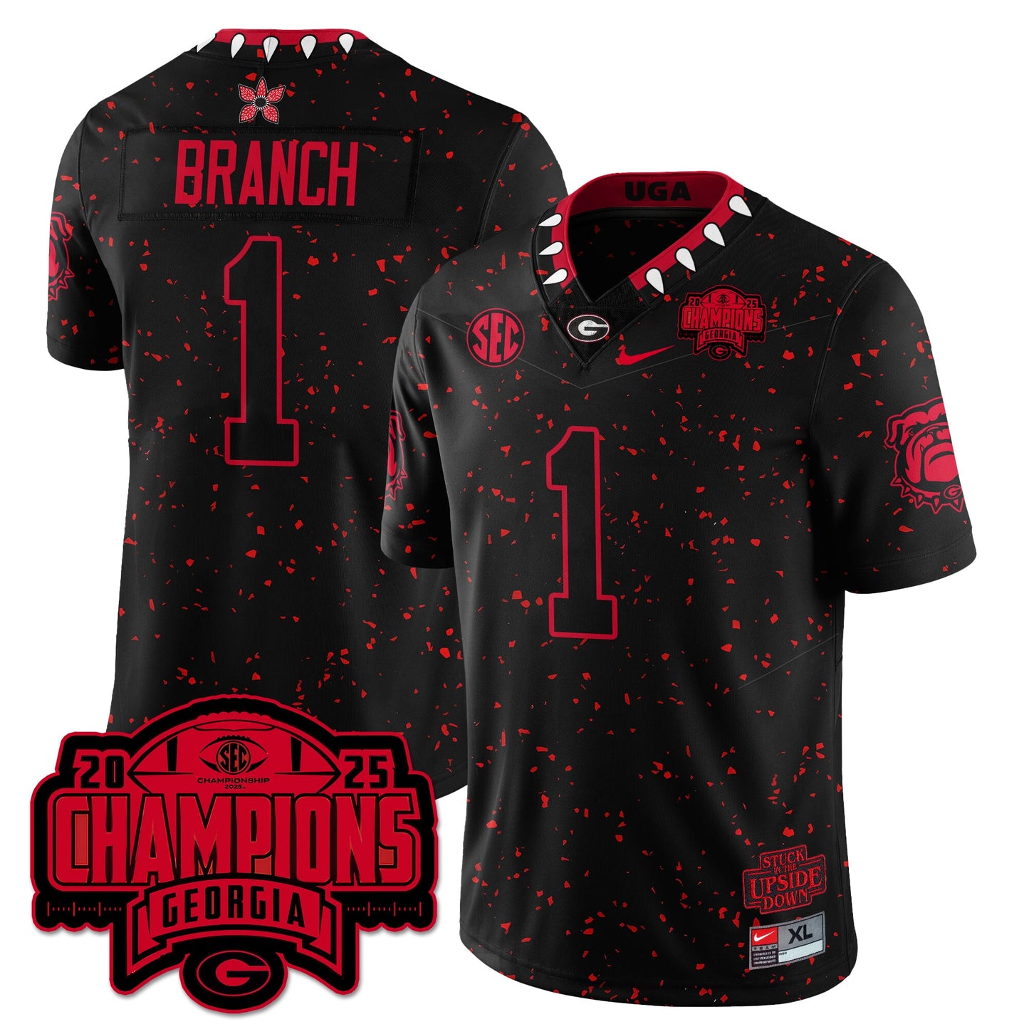 UGA Stranger Things Vapor Limited Jersey - SEC Football Champions - All Stitched