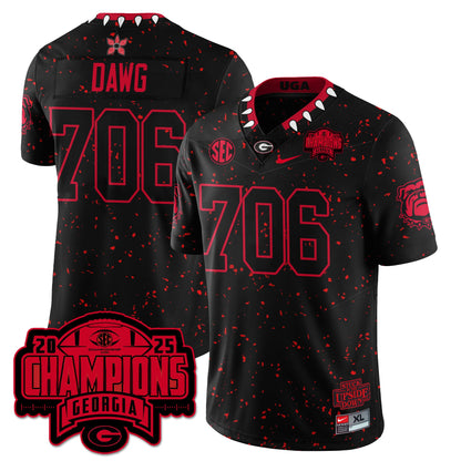 UGA Stranger Things Vapor Limited Jersey - SEC Football Champions - All Stitched