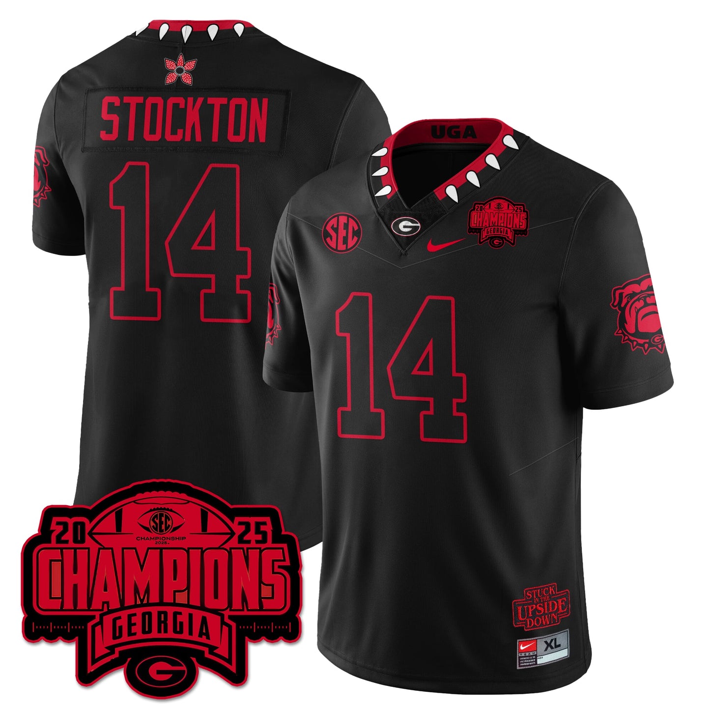 UGA Stranger Things Vapor Limited Jersey - SEC Football Champions - All Stitched