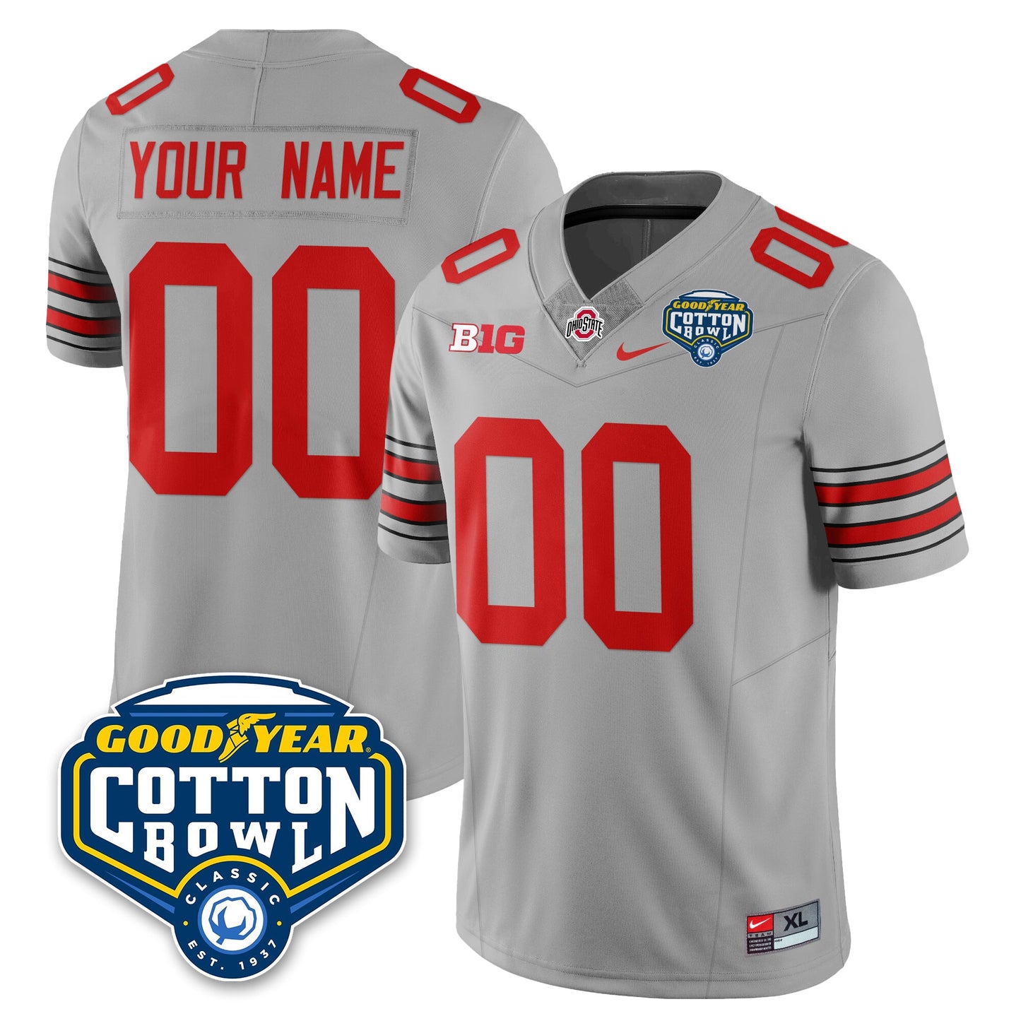 OSU Football Vapor Limited Custom Jersey - Cotton Bowl - All Stitched