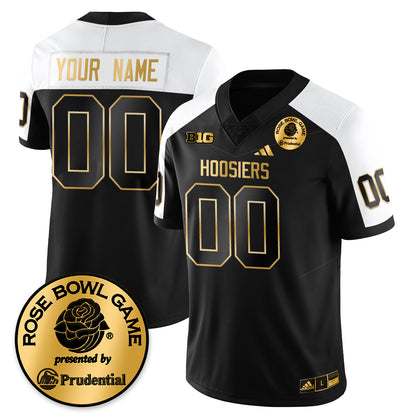 Custom Indiana Hoosiers Vapor Limited Football Gold Jersey - Rose Bowl - All Stitched