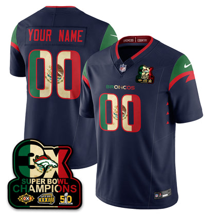 Custom DEN Mexico Vapor Limited Jersey - All Stitched