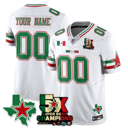 DAL Mexico Vapor Limited Custom Jersey - All Stitched