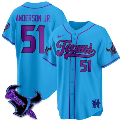 HOU DJ Screw Vapor Limited Baseball Jersey - All Stitched