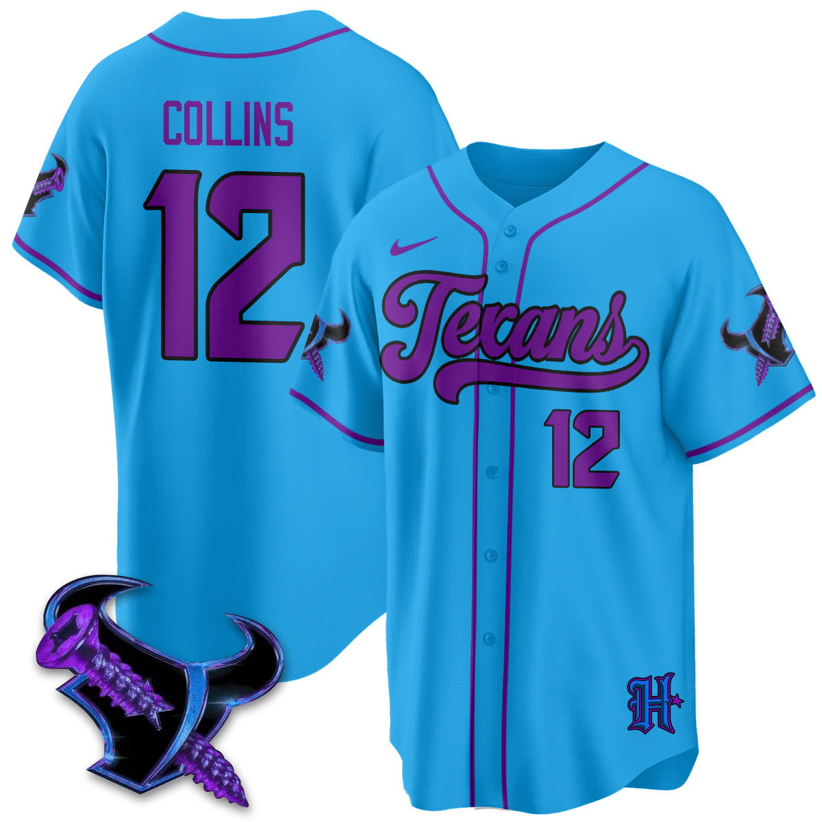 HOU DJ Screw Vapor Limited Baseball Jersey - All Stitched